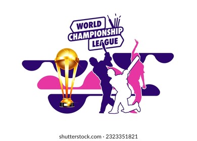 World Championship League Concpet header or banner on stadium background.