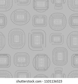 World championship stadiums vector background. Vector seamless pattern