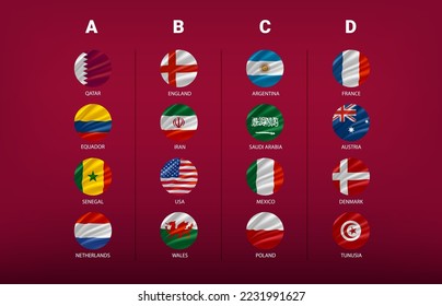 World championship table template. 3d vector banner 