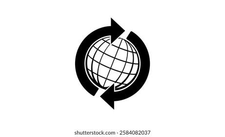 the world is changing, black isolated silhouette