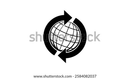 the world is changing, black isolated silhouette