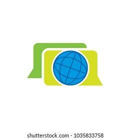 World Chat Logo Icon Design