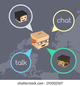 world chat network block cartoon character