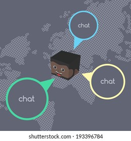 world chat network block cartoon character