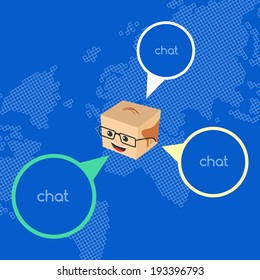 world chat network block cartoon character
