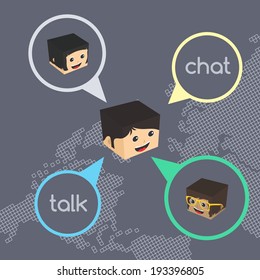 world chat network block cartoon character