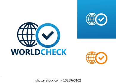 World Check Logo Template Design Vector, Emblem, Design Concept, Creative Symbol, Icon