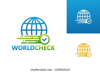 World Check Logo Template Design Vector, Emblem, Design Concept, Creative Symbol, Icon