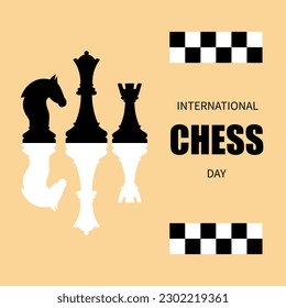 World Chess Day Poster Vector illustration concept.July 20th.