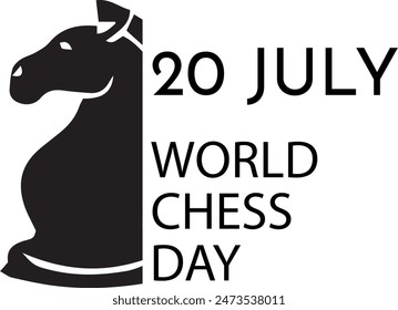 World Chess Day Poster Vector illustration concept.July 20th.