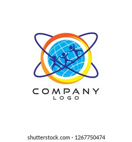 world child logo design vector