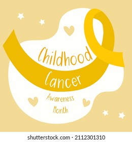 World childhood cancer symbol, vector illustration. Template for poster for cancer awareness month.