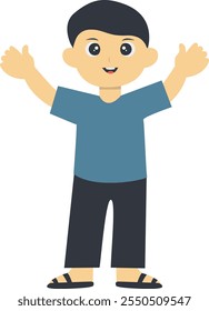World Children Day Cartoon Character. Isolated Vector Illustration