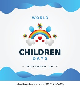 World Children Day Design Background For Greeting Moment