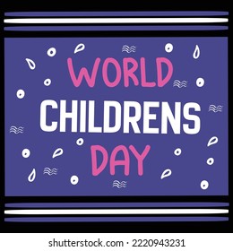 World Childre'n Day T Shirt Design