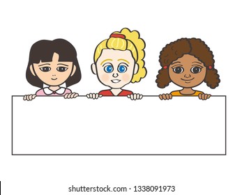 World children having a board