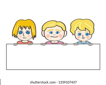 World children having a board
