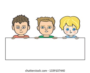 World children having a board
