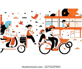 World children's book day, world children's dreams, children's stories, fairy tale book illustration, colorful, rainbow