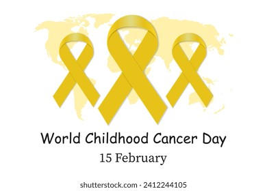 World Children's Cancer Awareness Day. Background of the tape in support of the fight against childhood cancer. Vector illustration