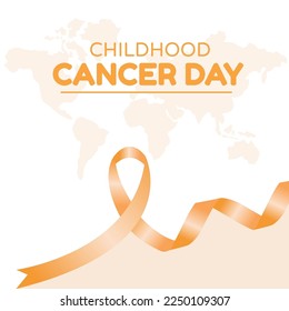 world children's cancer day vector illustration design