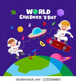 world Children's Day , back to school, design template banner
