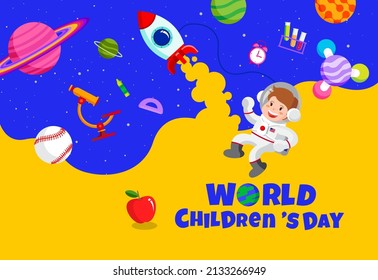 world Children's Day , back to school, design template banner