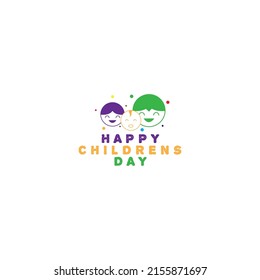 mundo niños fondo día feliz niños cara afiche diseño vectorial ilustración