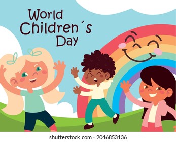 world childrens day celebration card