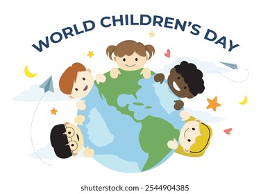 world children's day, happy world children's day, it's time for celebrating children's day. 