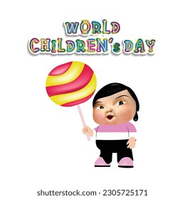 Día Mundial de la Infancia. Feliz Día del Niño. Fondo vectorial del Día Mundial de la Infancia