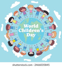 World Children's Day illustration Vector