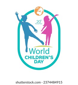 World Children's Day logo event concept design