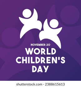 World Children's Day. November 20. Gradient background. Eps 10.