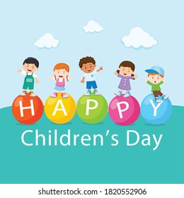 The World children's day vector at design