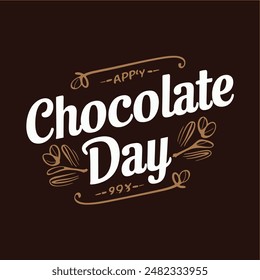 World Chocolate Day 2024, Typografie T-Shirt Design Vektorillustration