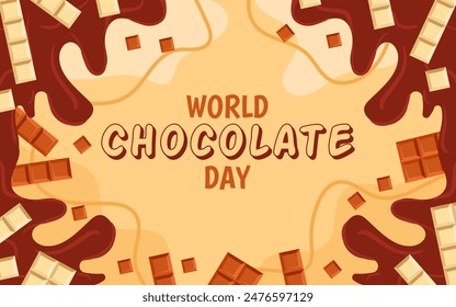 World Chocolate Day Background Hand Drawn