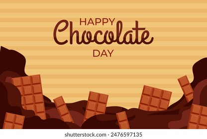 World Chocolate Day Background Hand Drawn