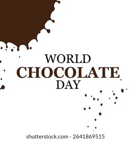 World Chocolate Day Banner with Chocolate