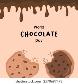 World chocolate day banner media social template