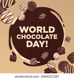 Día Mundial del Chocolate Poste de Anuncio