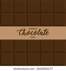 world chocolate day card background vector design template