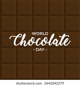 world chocolate day card background vector design template