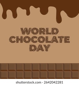 world chocolate day card background vector design template