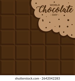 world chocolate day card background vector design template