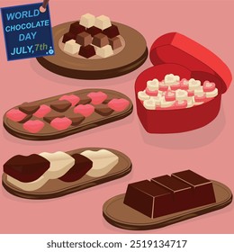 World chocolate day celebration illustration art