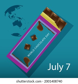 world chocolate day concept. illustration vector