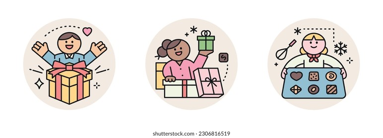World Chocolate Day. Cute characters and sweet chocolate. event present, valentines day gift, cookies.