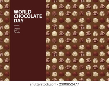 world chocolate day event pattern wallpaper vector element cacao cocoa element dessert summer food