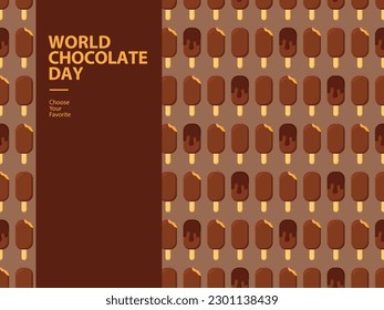 evento de día mundial de chocolate patrón fondo de pantalla elemento vector cacao elemento de cacao postre de verano comida